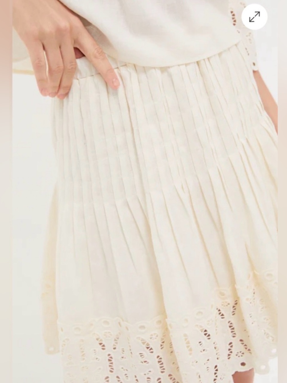 Tuckernuck Linen Eyelet Adele Skirt